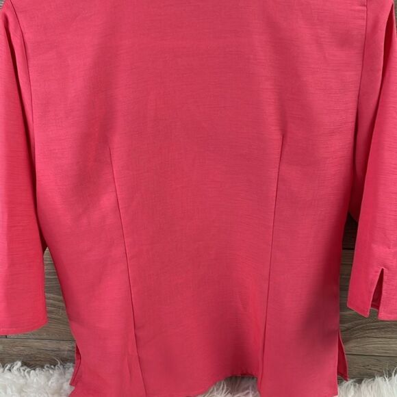 PATCHINGTON Vintage Petite  Tailored  Button Up 3/4 Sleeve Blouse Top PS Coral - Picture 5 of 6